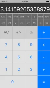 Blue Calculator+ screenshot #2 for iPhone