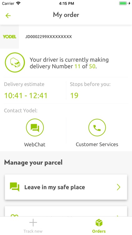 Yodel parcel manager screenshot-3