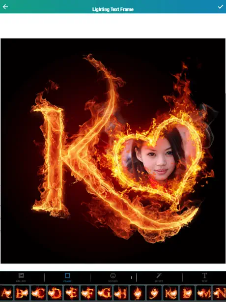 Lighting Text Photo Frame
