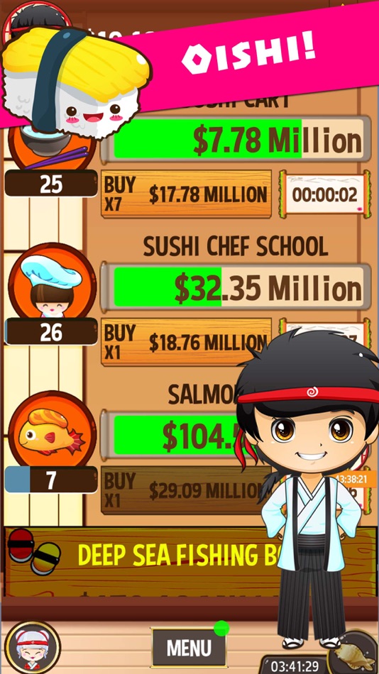 #2. Sushi Diner Tycoon (iOS) Podle: FAMILY PLAY PTE. LTD.