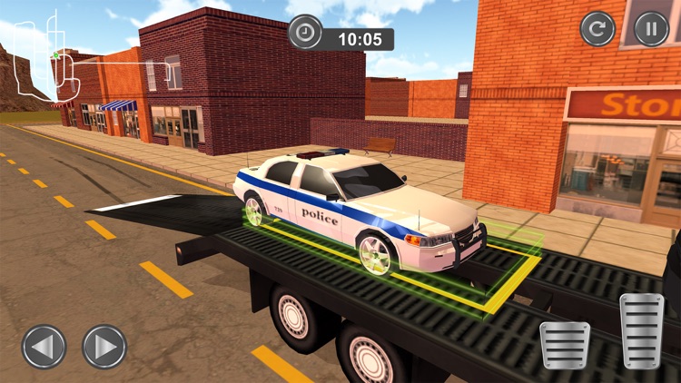 Police Car Trailer Transport screenshot-0