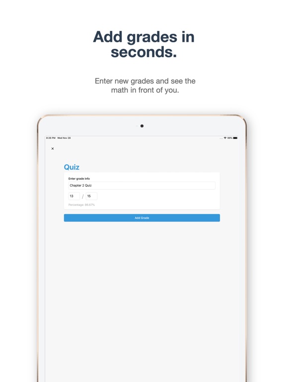 Grade Pal - #1 Grade Tracker iPad screenshot 5 - Productivity app