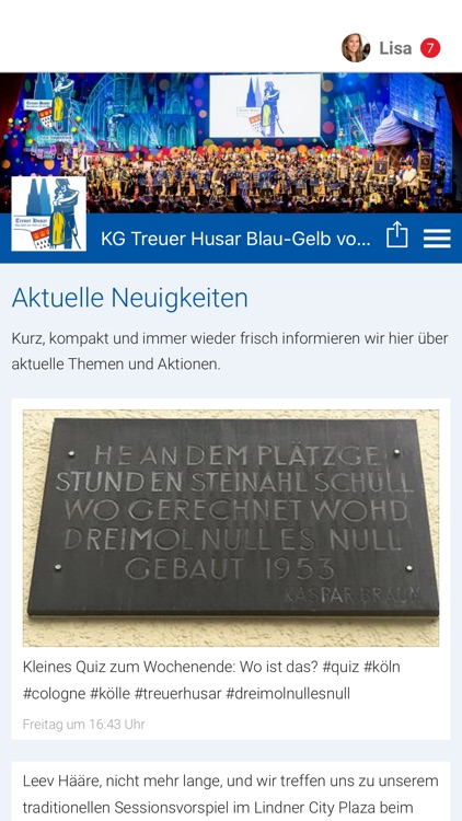 KG Treuer Husar Blau-Gelb