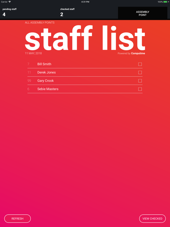 Screenshot #4 pour Computime Muster App