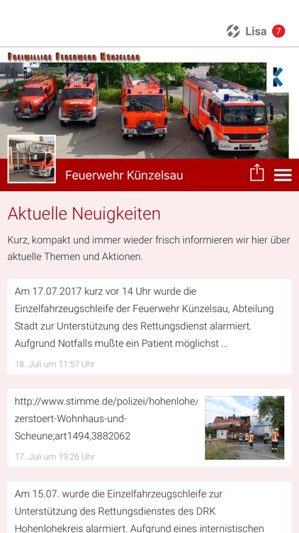 Feuerwehr Künzelsau