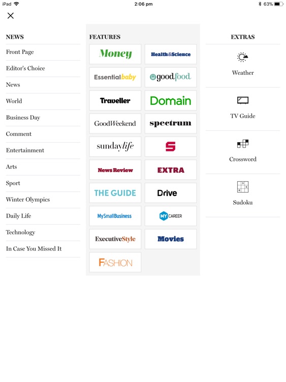 The SMH for iPad
