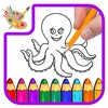 Coloring Octopies Cartoon Page