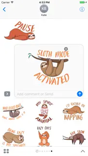 sloth emoji and stickers iphone screenshot 1