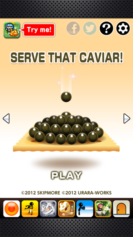 #1. Serve that Caviar! (iOS) Podle: Masakazu Yonehara