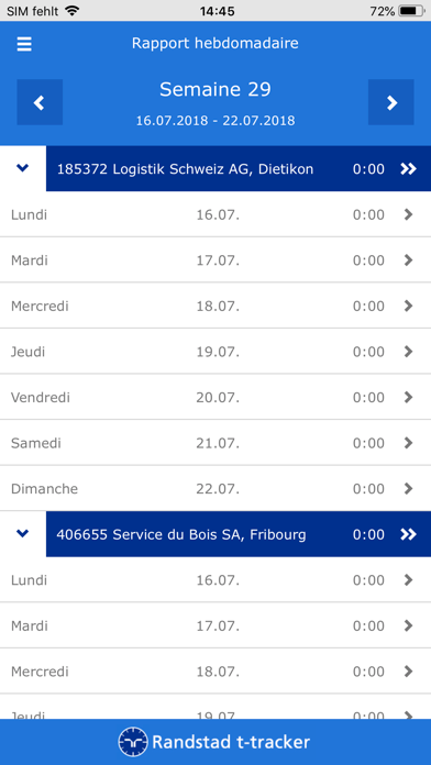 Screenshot #1 pour Randstad t-tracker