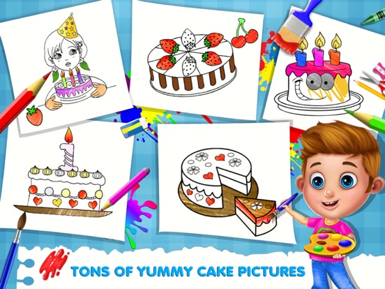 Screenshot #5 pour Jeu de coloriage de gâteau