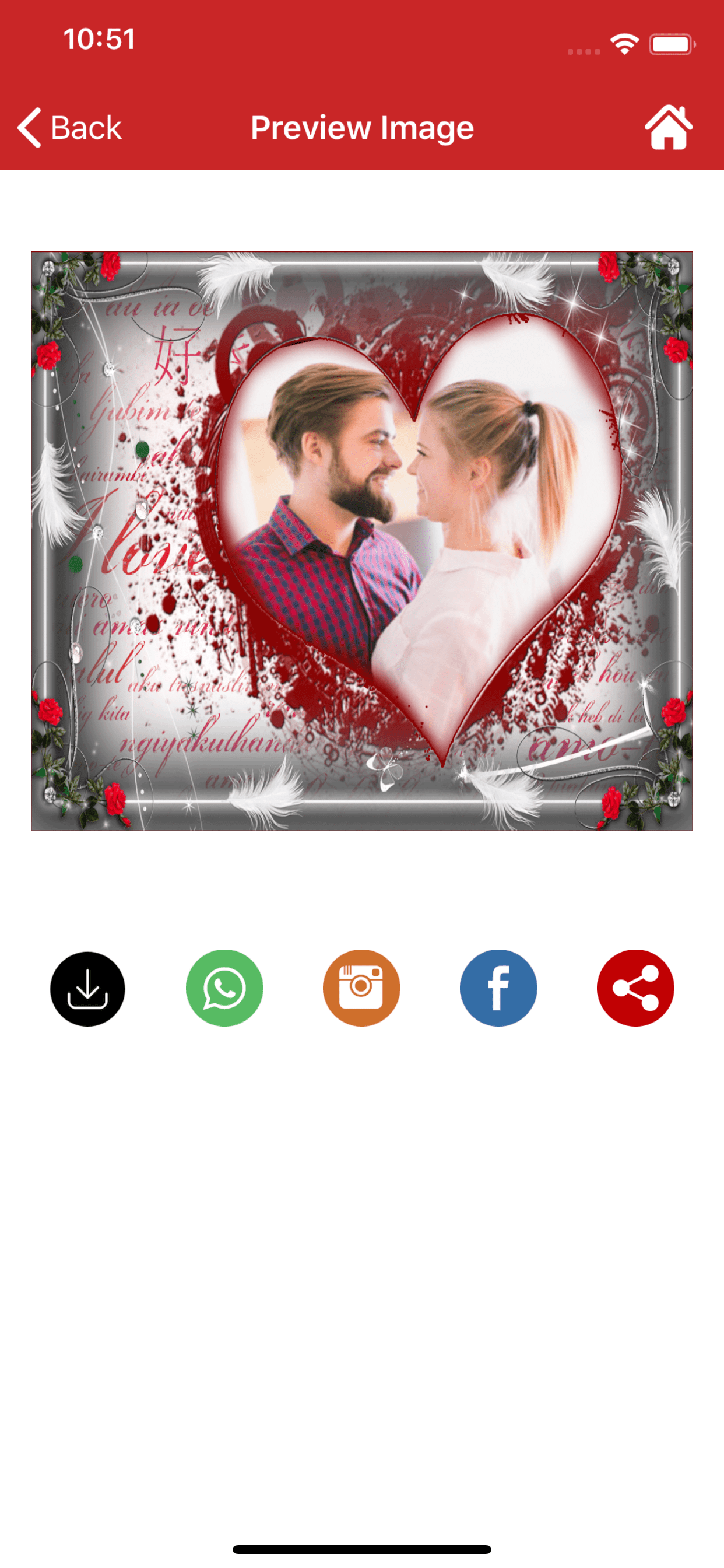 Beautiful Love Photo Frames screenshot 5