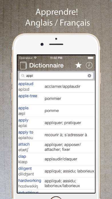 Screenshot #1 pour Dictionnaire Anglais Français.