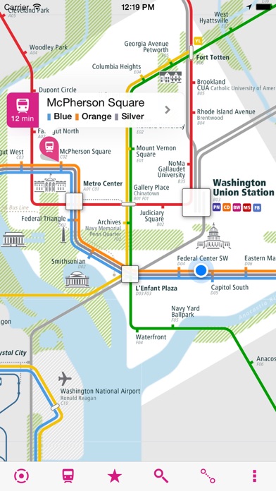 Screenshot #1 pour Washington Rail Map Lite