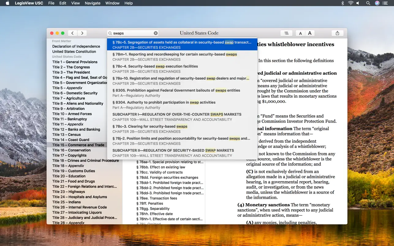 #2. LegisView: United States Code (macOS) De: Santiago Gonzalez