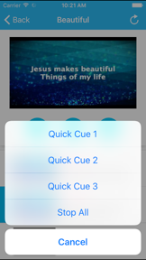 MediaShout Remote screenshot
