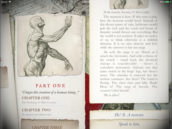 Frankenstein: Interactive iPad app afbeelding 4