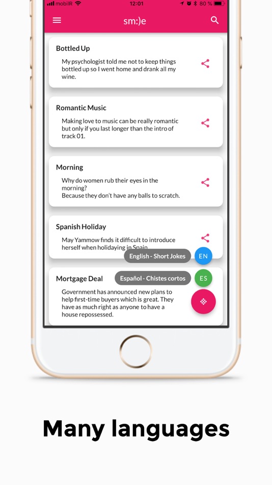 #3. Sm:)e ~ Best Funny Jokes (iOS) بواسطة: Juan Soilan Lopez