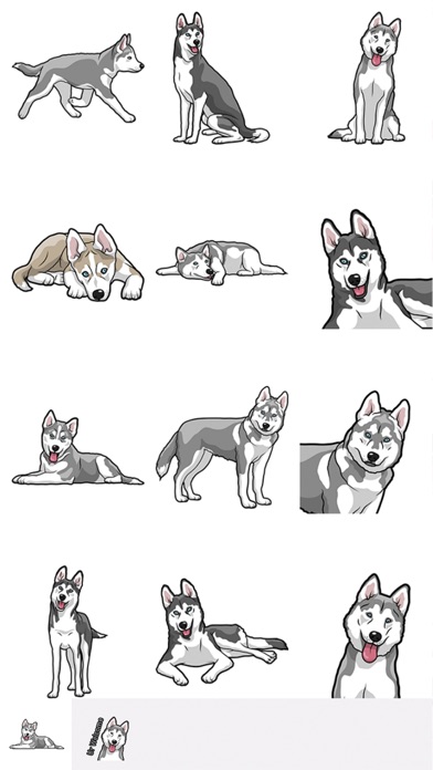 Screenshot #1 pour HuskyMoji - Husky Emoji & Sticker