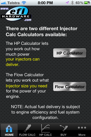 Injector Flow Calculator screenshot 2