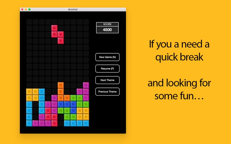 Screenshot #1 pour BrickFall: Fun Game of Bricks