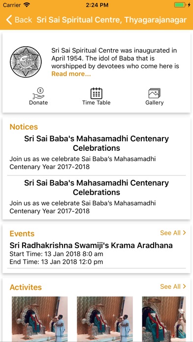 Sri Sai Spiritual Center screenshot 2