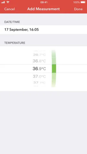 Скриншот Feevy – Fever Tracker на iPhone 5