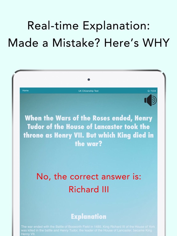 Screenshot #5 pour UK Citizenship Test