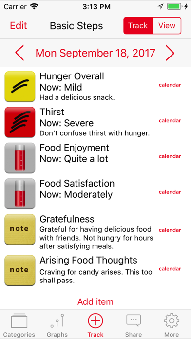 Mindful Eating Tracker Screenshot