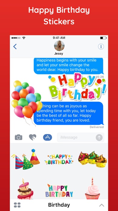 Screenshot #2 pour Happy Birthday Sticker HBD App