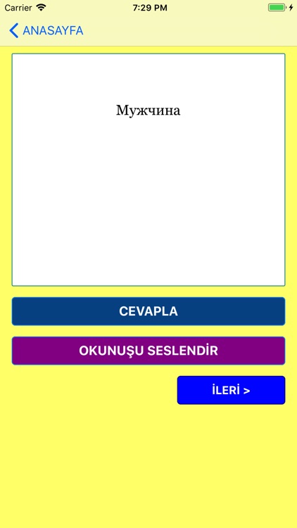 Rusça Ezber Kartlar