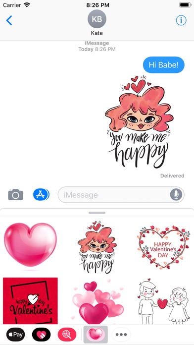 Glossy Couple & Love Stickers screenshot 2