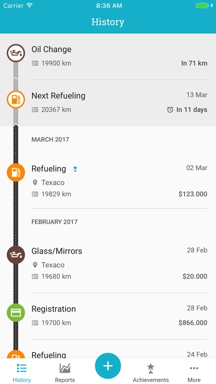 Drivvo – Car management / Gas log / Mileage Log