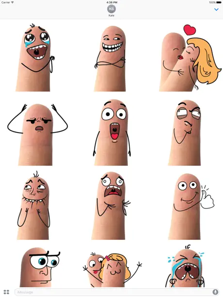 Finger Couple in Love Sticker