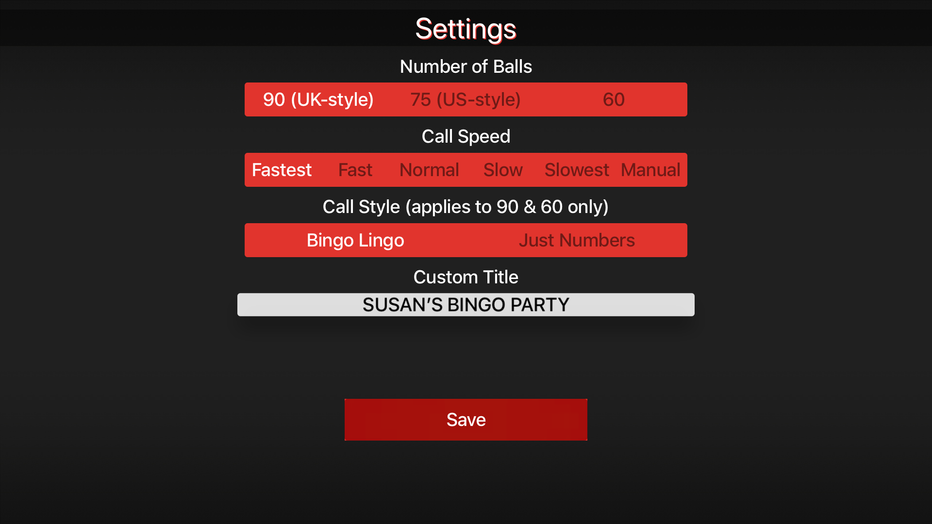 Bingo Caller Machine