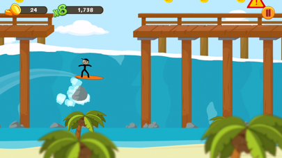 Stickman Surfer screenshot 1