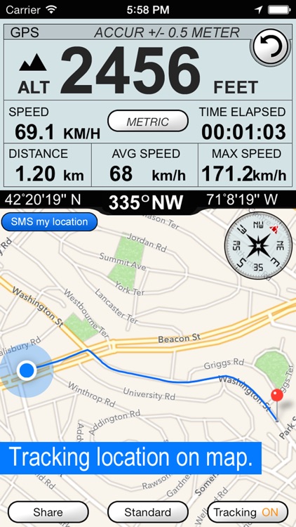 Altimeter GPS+ (Speedometer & Location Tracking)