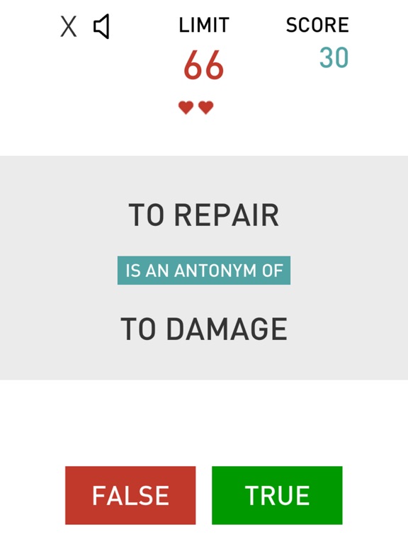 Antonyms Game For IPhone