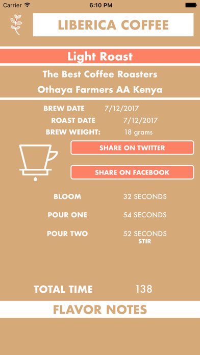 Screenshot #2 pour Liberica Coffee Timer