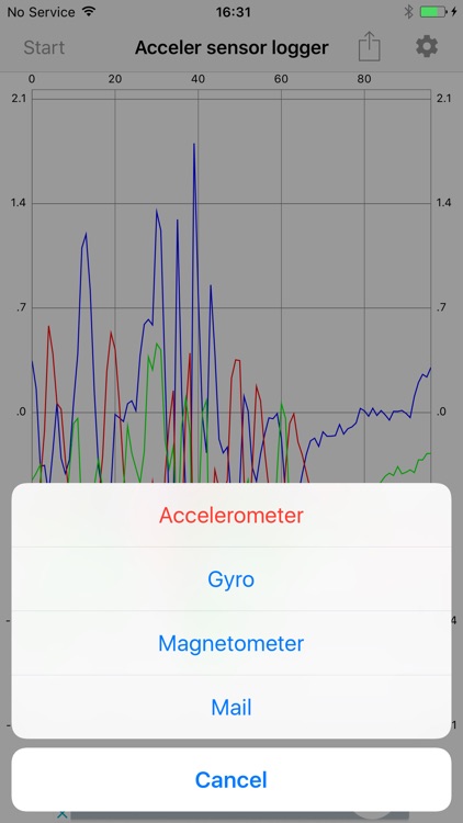 Acceleration sensor logger