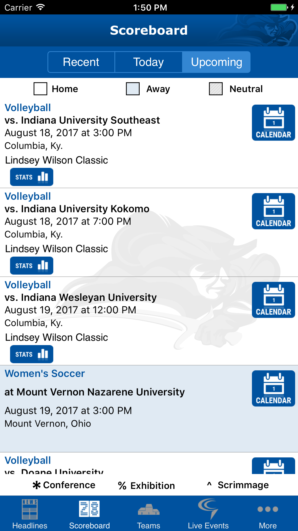 Lindsey Wilson Blue Raiders screenshot 3