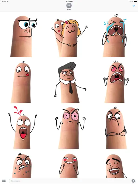 Finger Couple in Love Sticker