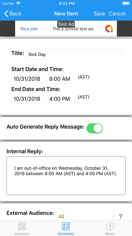 Out-of-Office Exchange Online screenshot-5