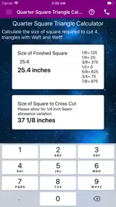 Quick Quilt Calculator screenshot #1 for iPhone