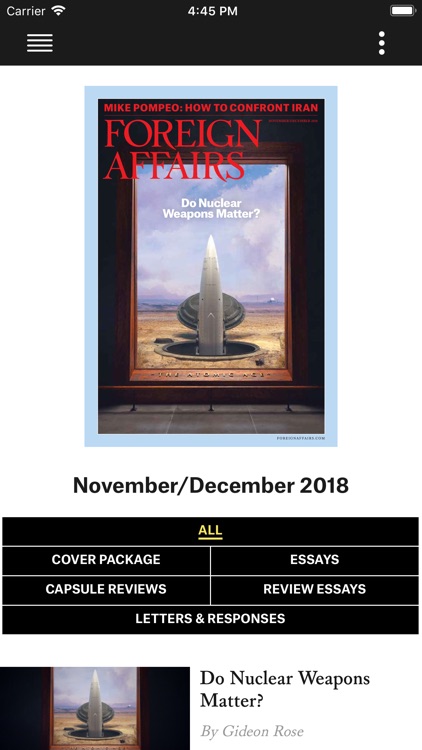 Foreign Affairs