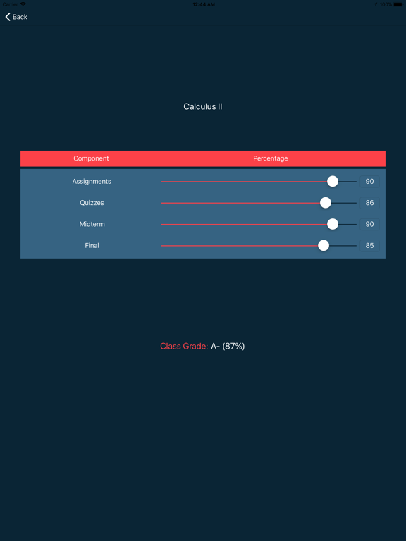 GPApp - GPA Calculator iPad screenshot 5 - Education app