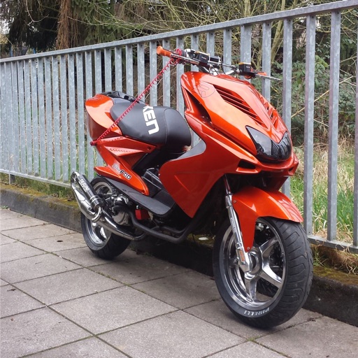 Orange Black Racing Aerox
