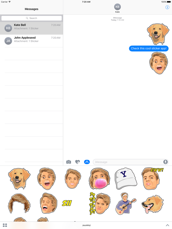JaceMoji iPad screenshot 3 - Stickers app