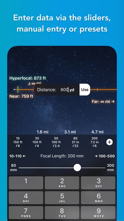 FocusFinder DoF Calculator