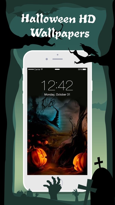 Screenshot #1 pour Halloween Wallpaper Sticker HD